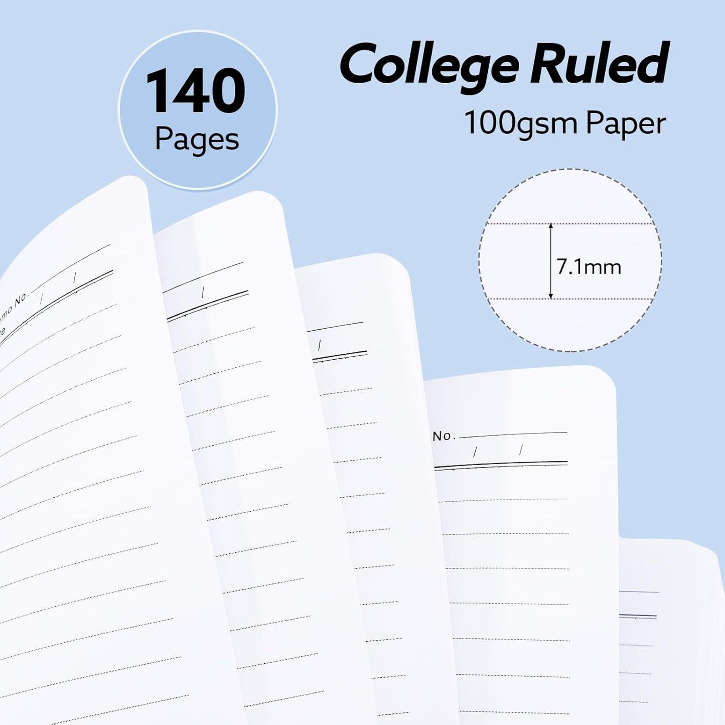 Lined Spiral Notebook, 140 Pages College Ruled Journal for Women A5 Journaling Notebooks for Work & Note Taking Perfect for Men Women Office Home School, 5.9" x 8.3"-Pink Flower