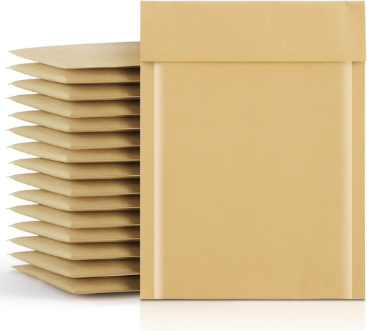 Fuxury Kraft Bubble Mailer 6x10" 600Pack Strong Adhesion Padded Envelopes Thick Bubble Envelopes Usable Size 6x9" Waterproof Cushioned Padded Mailers Packaging for Small Business #0 Brown