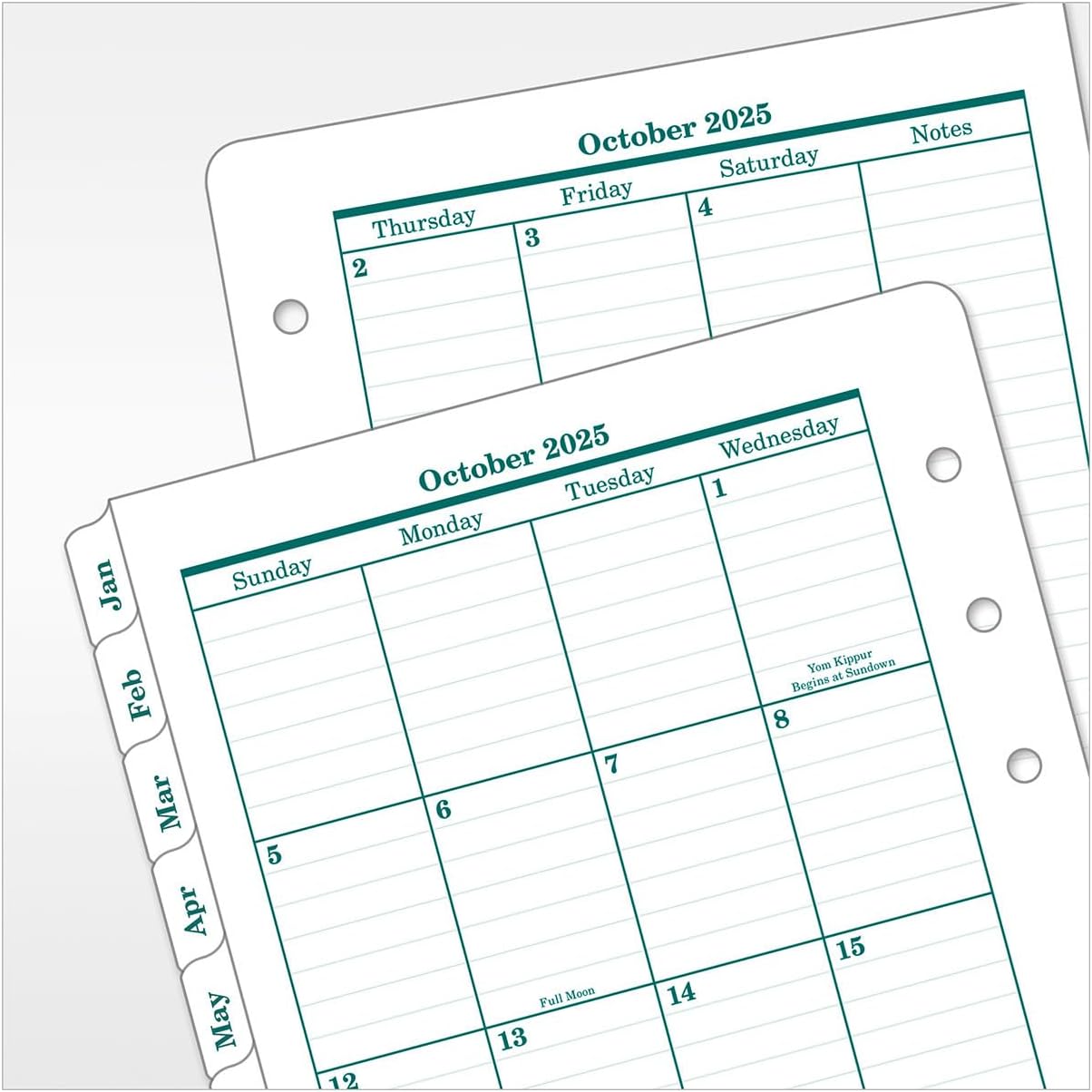 FranklinCovey - Original Two Page Per Day Ring-Bound Planner (Compact, Oct 2025 - Sep 2026)