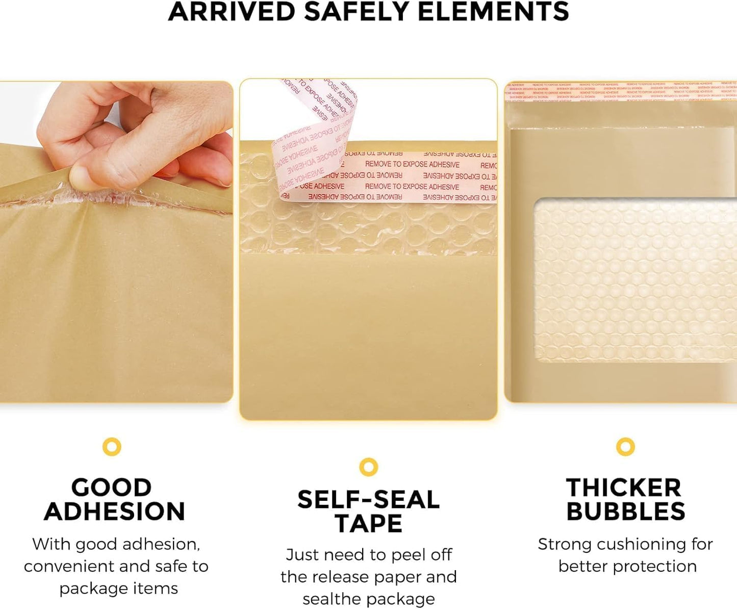 Fuxury Kraft Bubble Mailer 6x10" 600Pack Strong Adhesion Padded Envelopes Thick Bubble Envelopes Usable Size 6x9" Waterproof Cushioned Padded Mailers Packaging for Small Business #0 Brown