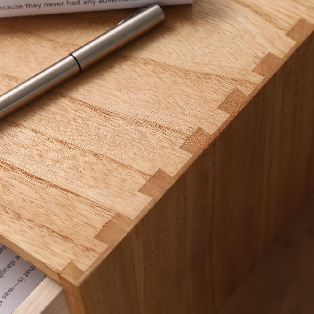 Wooden Desk Organizer with 2 Drawers - Desktop Storage Drawers for Office Supplies File Paper Storage - Wood Chest/Small Cabinets for Jewelry Dresser Kitchen Counter (FAX2C-LT）