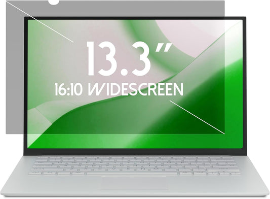 13.3 Inch Laptop Privacy Screen Shield for 16:10 Wide Display - Anti Glare Computer Privacy Screen Cover | Blue Light Blocking Screen Protector | Scratch Resistant UV Filter | Attachment Type
