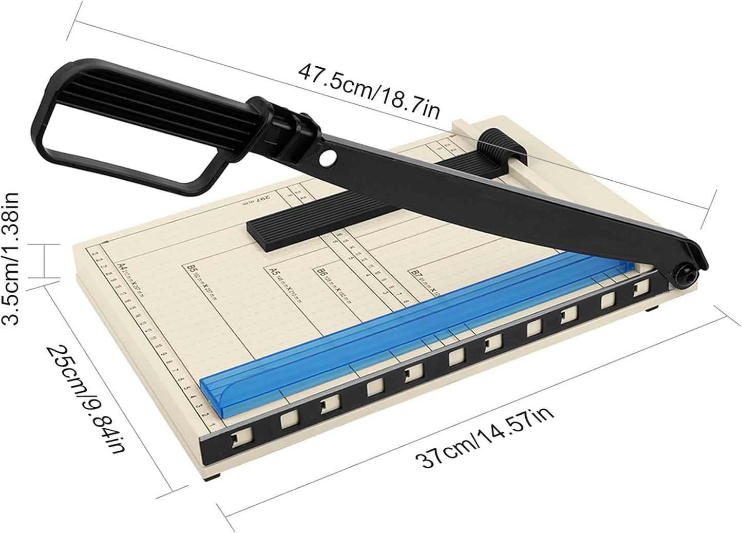 12" Guillotine Paper Cutter, A4 Paper Cutter, Heavy Duty 12-Sheet Capacity Trimmer with Corner Rounder for Cardstock, Photos, Scrapbooking, Crafts, Laminating, Cardboard, Labels & Coupons