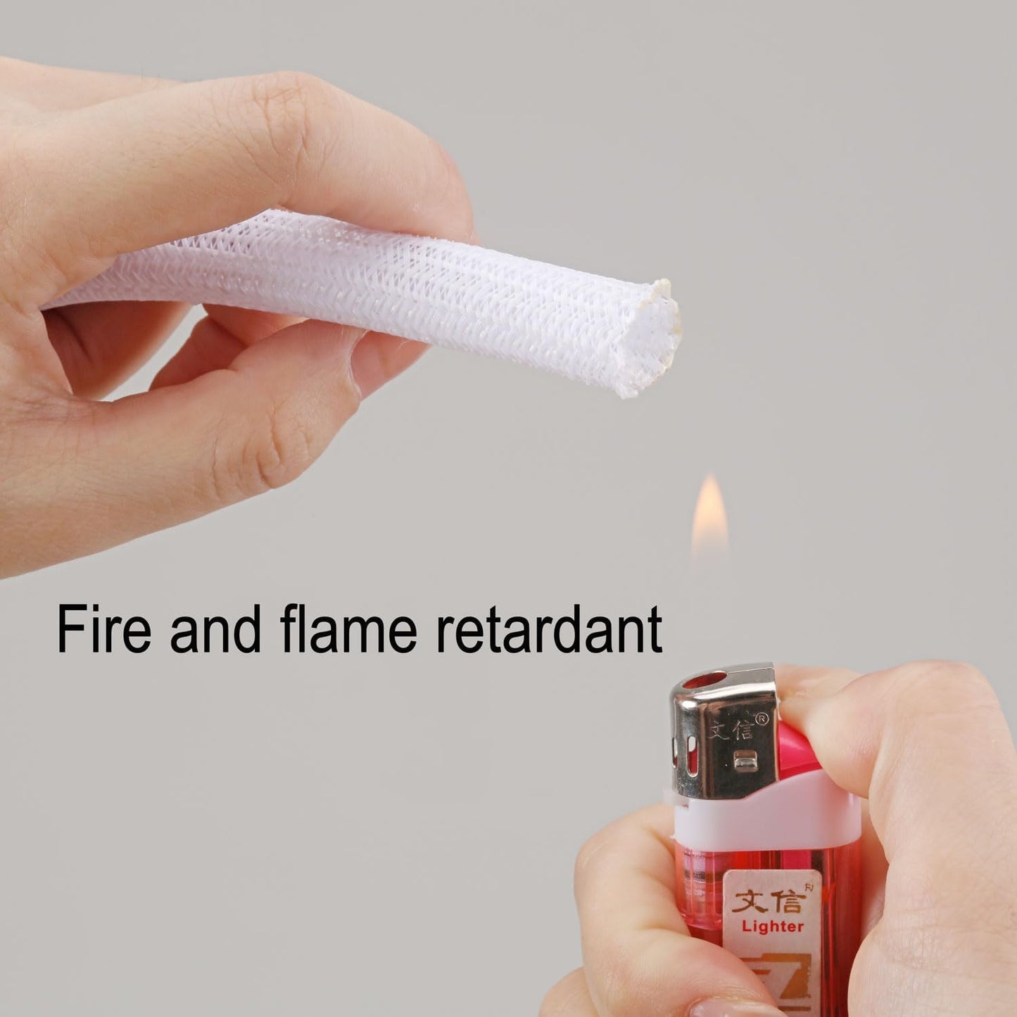 1/2" x100ft Split Sleeve Wire Loom Tubing - Chew-Proof Pet-Safe Cord Protector for USB, Power, Audio/Video Cables | Durable Cable Sleeve to Protect Cats & Wires | Easy Install, White