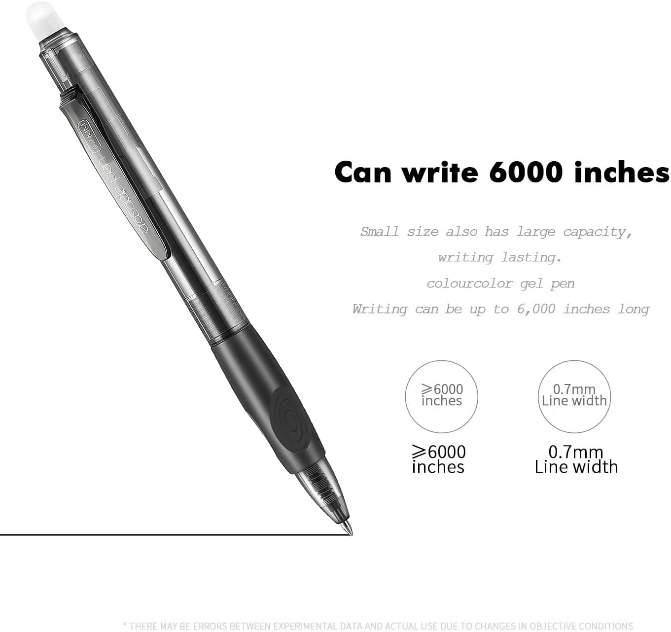 Aozora Erasable Pens 24 Pack Click Fine Point 0.7 mm Retractable Erasable Gel Pens for Completing Sudoku and Crossword Puzzles (Black＆Blue)