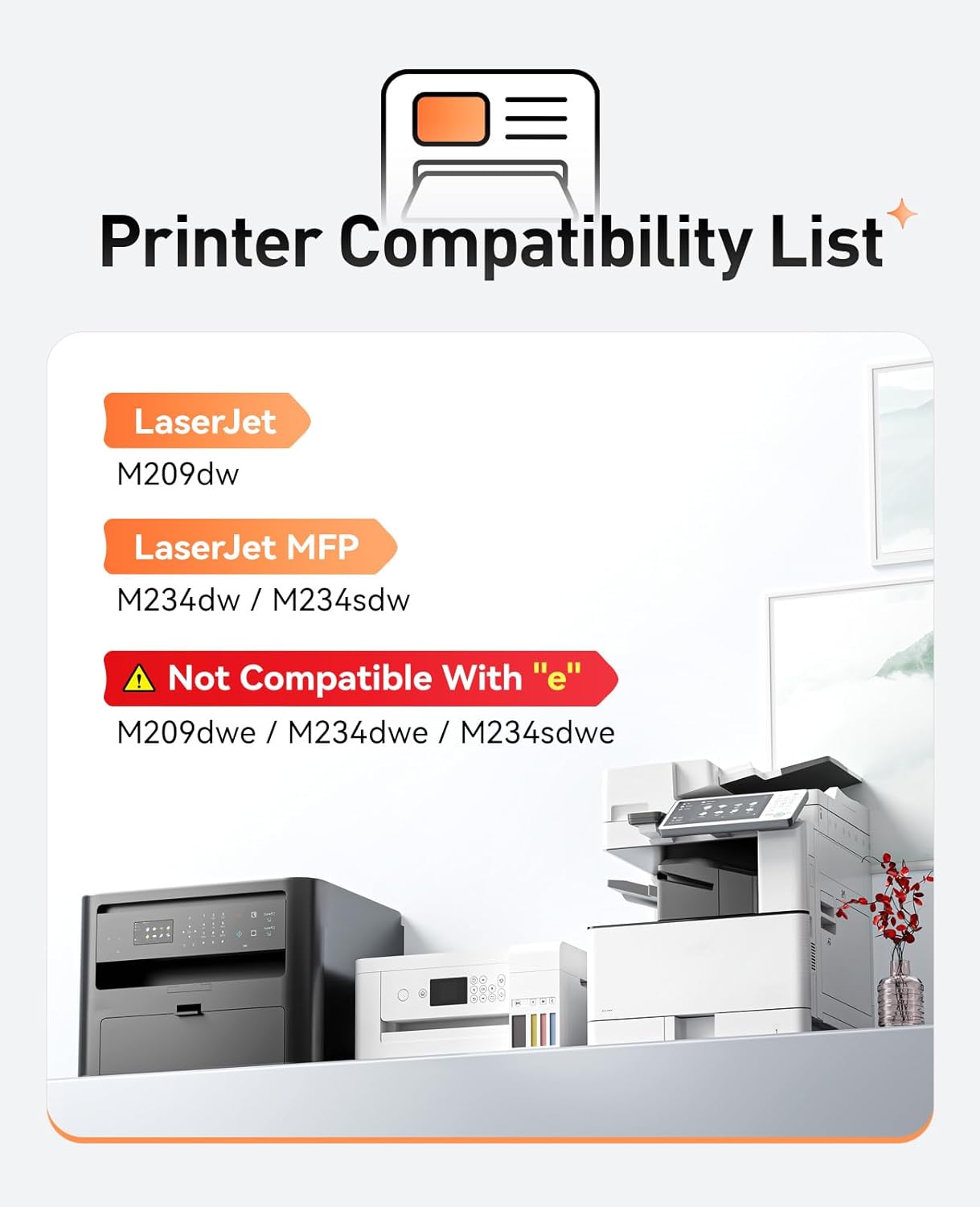 134A W1340A Black Toner Cartridge Set 2-Pack High Yield with Chip Replacement for HP 134A W1340A 134X W1340X Toner Cartridge Compatible with HP Laserjet M209dw MFP M234dw M234sdw M234sdn Printer Ink