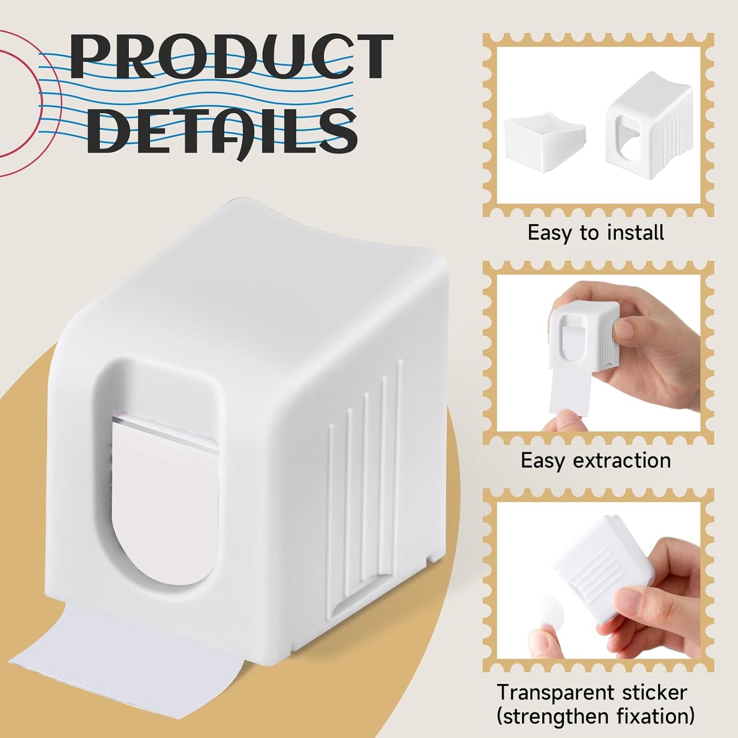 Maitys 6 Pcs Postage Stamp Dispenser for a Roll of 100 Stamps Lightweight Plastic Stamp Roll Holder for 100 Holder Organizer Forever Stamps Mailing Desk Table Home and Office Supplies (Multicolor)