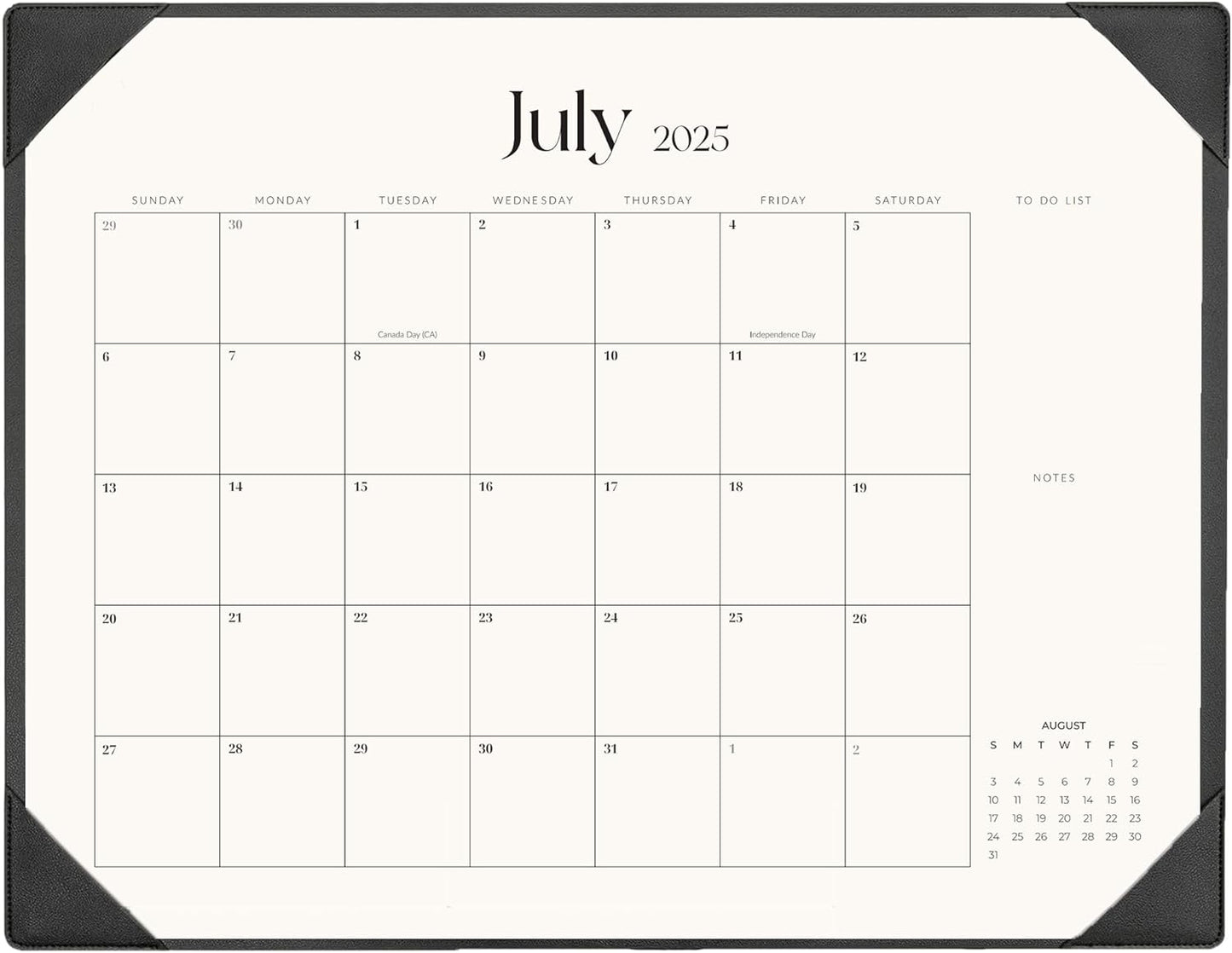 Desk Calendar 2025-2026 with Desk Mat – 22" x 17" Large Desk Pad Calendar Runs From July 2025 to December 2026, Office Supplies Desktop Monthly Calendar for Home, Office