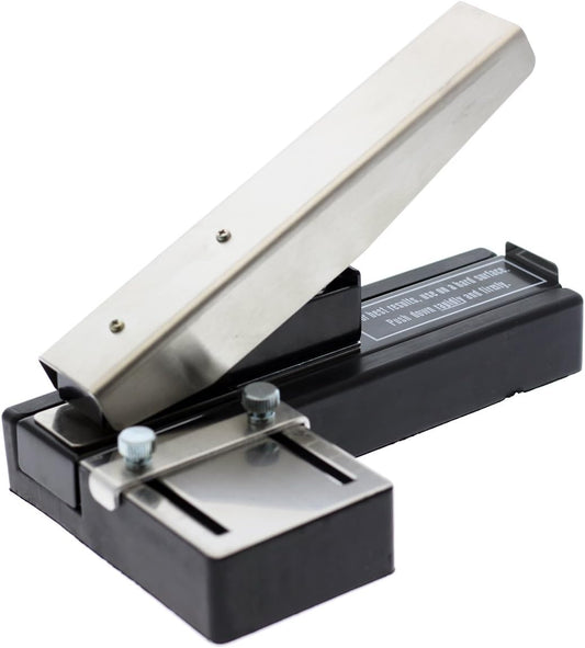 Heavy Duty Stapler Style ID Badge Slot Hole Punch (Rectangle) - with Adjustable Guides and Non-Skid Base for PVC & Plastic and Laminated Paper Cards by Specialist ID