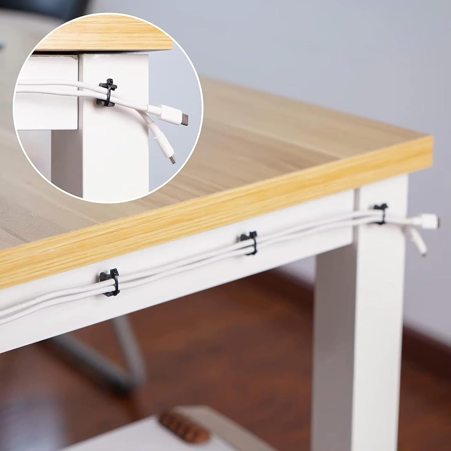 100Pcs Cable Zip Tie Mounts Kit, 0.6in Plastic Zip Ties with Screw Hole, Black Zip Tie Anchors, Sturdy Zip Tie Mounting Squares Base with Tapping Screw for Wire Organizer (Black, 0.6 inch)