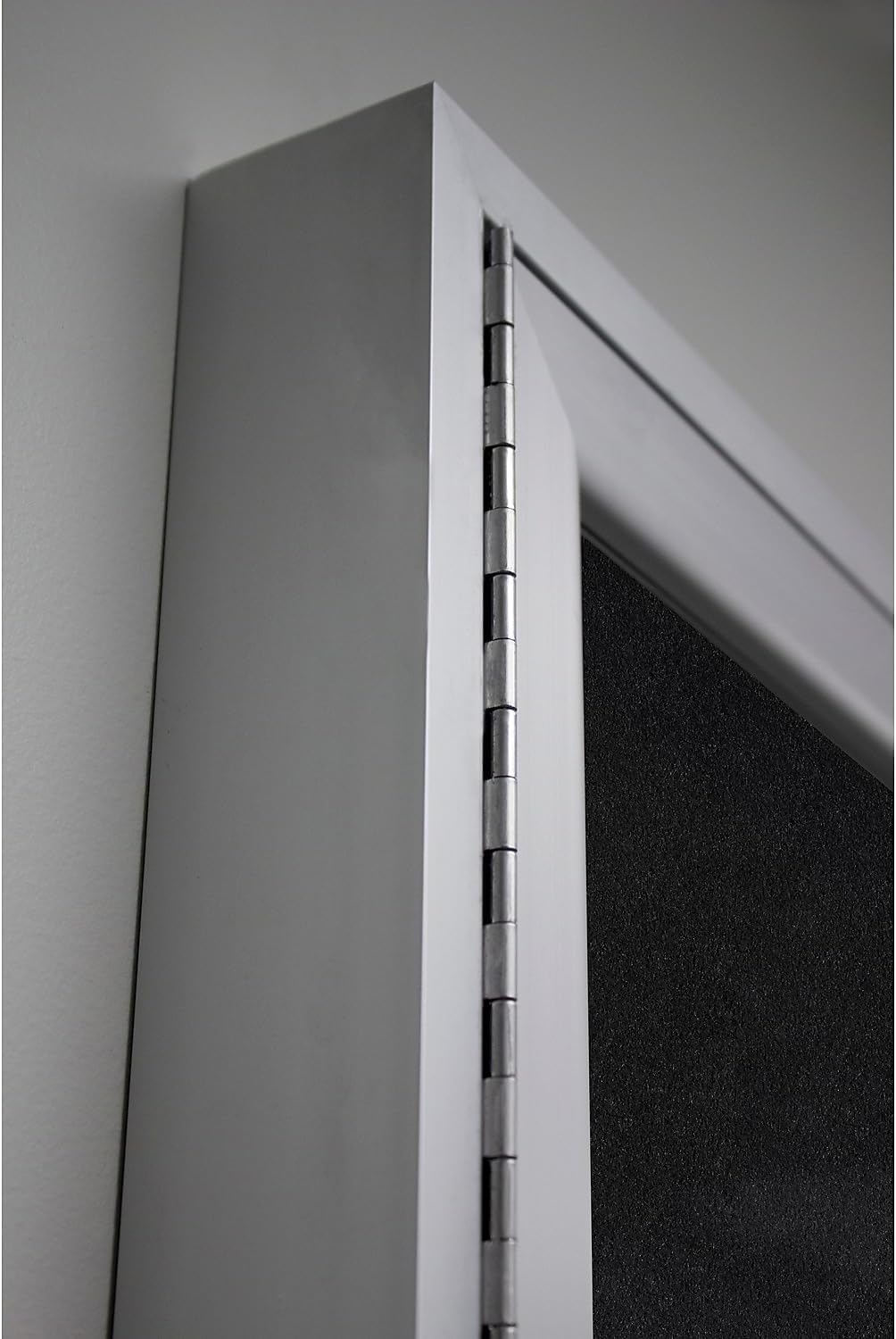 Ghent 36"x30" 1-Door indoor Enclosed Recycled Rubber Bulletin Board, Shatter Resistant, with Lock, Satin Aluminum Frame,Confetti (PA13630TR-CF) ,Made in the USA