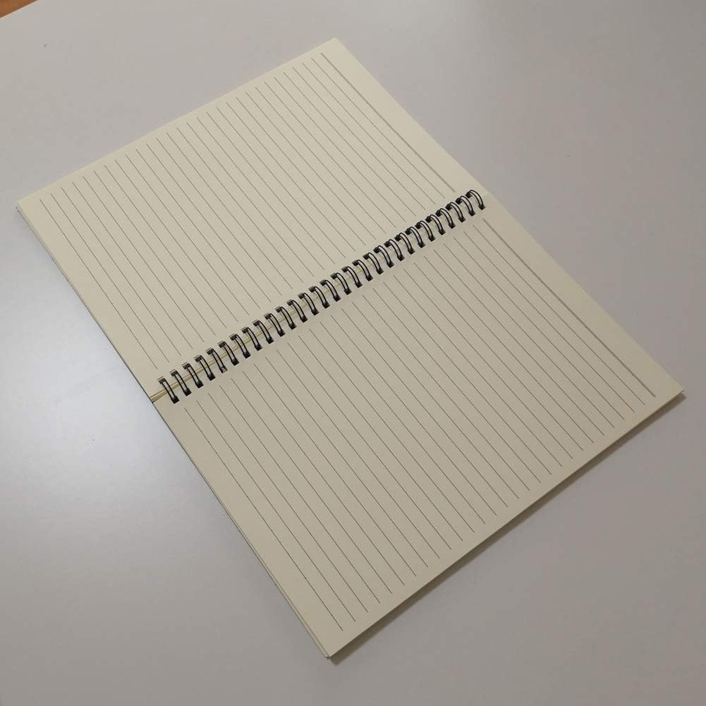 YUREE B5 Spiral Notebook Lined, Spiral Ruled Journal with Hard Kraft Cover, 70 Sheets (140 Pages), 10.3" x 7.2", 3-Pack, Brown