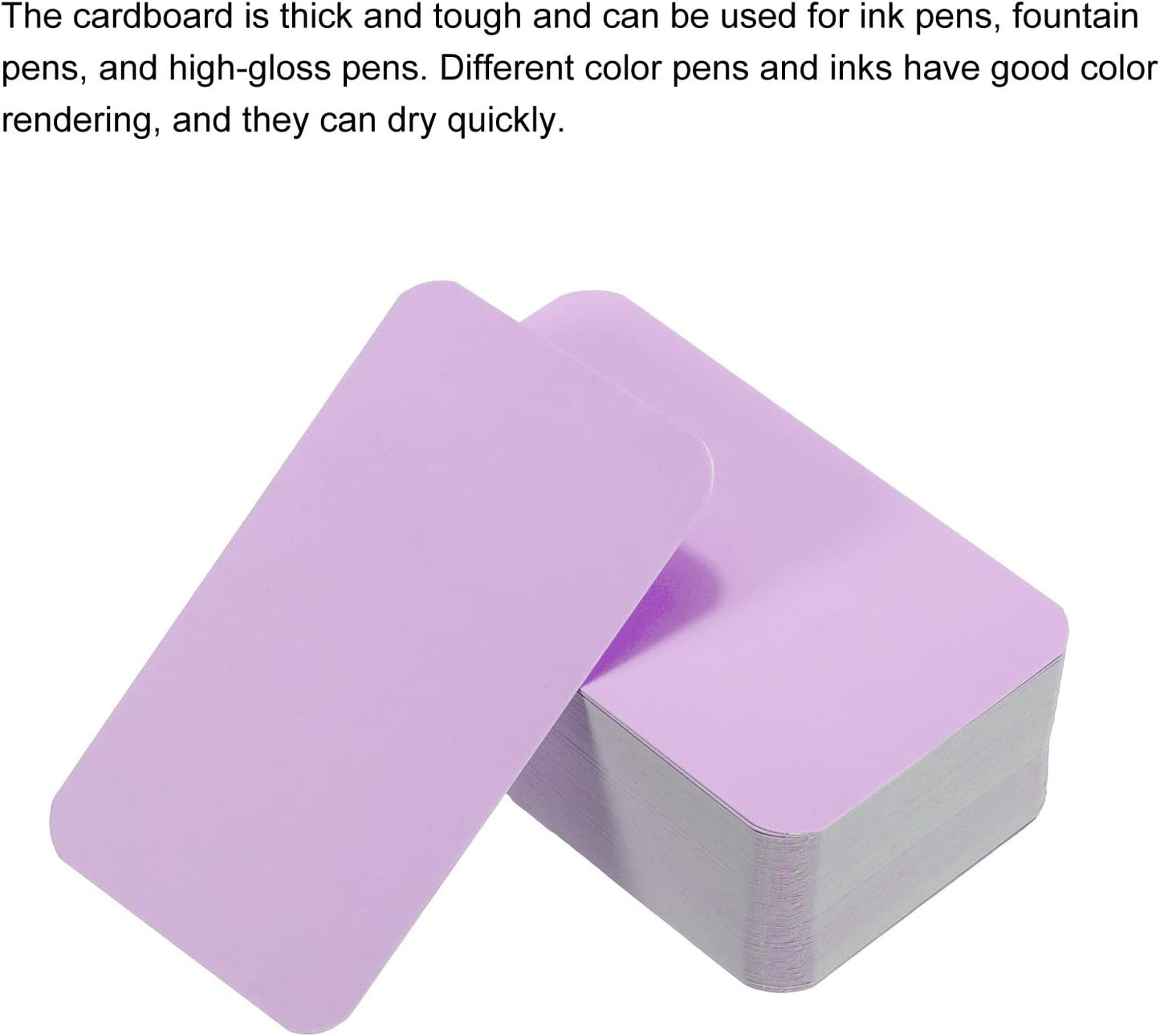 PATIKIL 3.5" x 2" Blank Paper Business Cards, 100 Pack Small Index Flash Cards Words Message Note Card Mini Paper Tags for DIY Gift Craft Scrapbooking, Purple