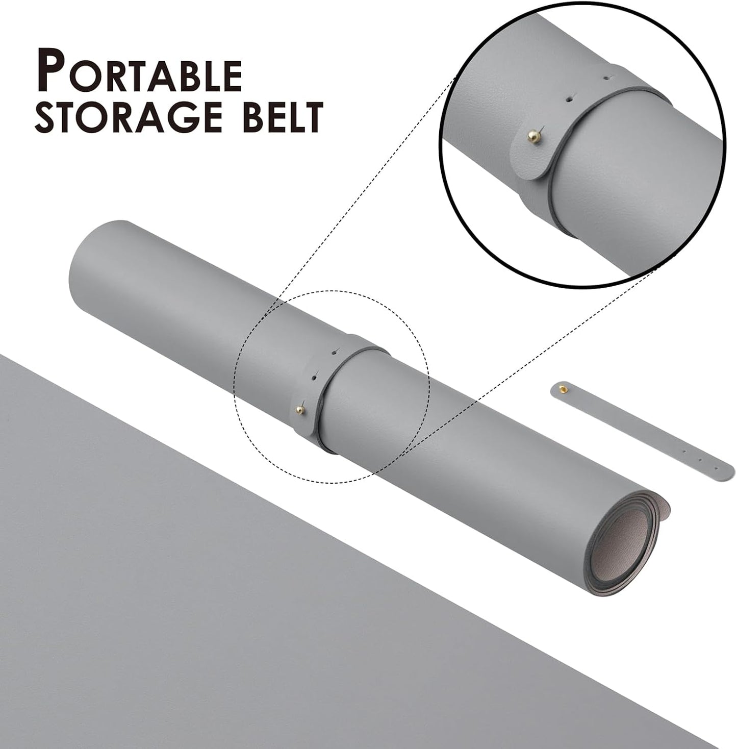 Leather Desk Mat - Small Non-Slip PU Desk Pad for Office and Home - Desk Organization and Accessories - Ideal for Large Mouse Pad and Small Desk Mats on Top of Desks (Dark Gray,23.6"x 13.8")