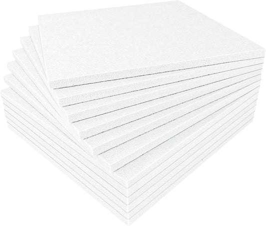 BXI Thickened Sound Absorbing Panels - 12 Pack 12 X 12 X 0.5 Inches Dense Acoustic Panels, Echo Noise Reducing Sound Panels, Tackable Studio Panels for Wall and Ceiling Acoustic Treatment (White)