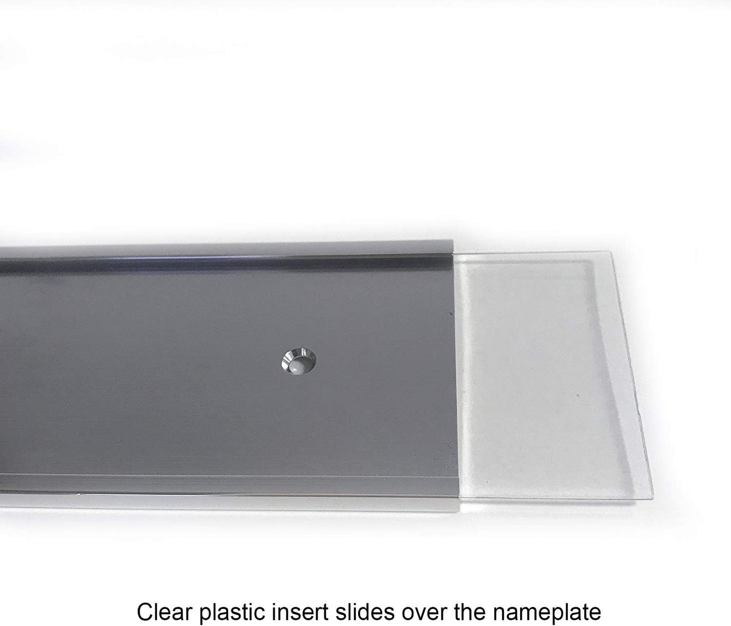 10 x 2 Wall or Door Nameplate Holder with Clear Plastic Insert - Pack of 10