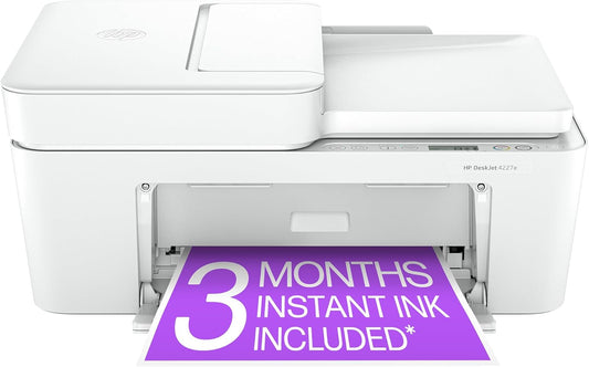 HP DeskJet 4227e Wireless All-in-One Color Inkjet Printer, Scanner, Copier, Best-for-Home, 3 Months of Instant Ink Trial Included (6W7F0A)