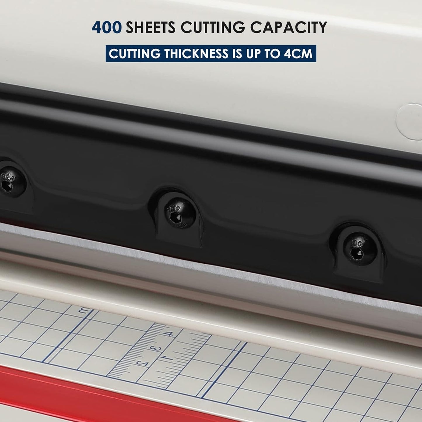 FAHKNS 17" Heavy Duty Guillotine Trimmer Paper Cutter,Cortadora de Papel 500 Sheets Paper Trimmer with Double Safety Protection Durable HSS Blade for Cutting Paper