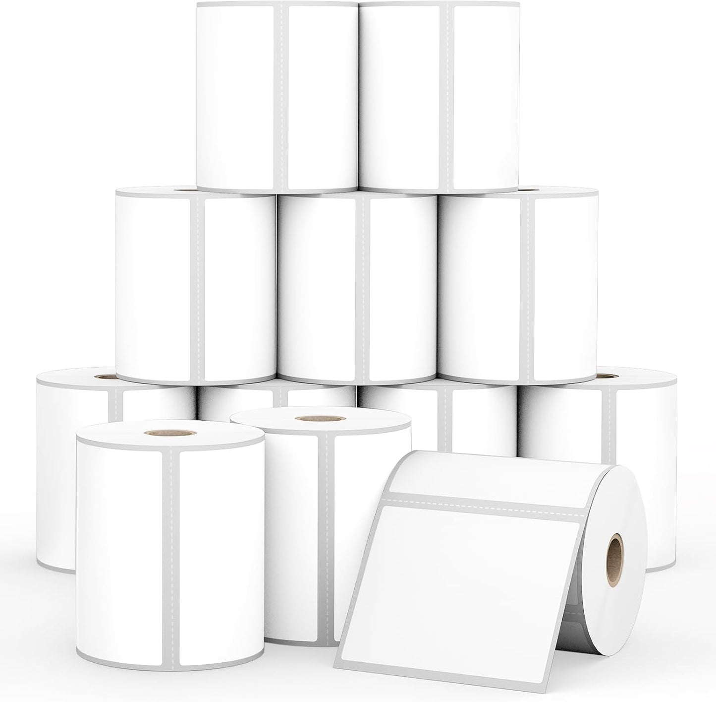 12 Rolls 4" x 3" Direct Thermal Labels, Shipping Labels Compatible with Zebra & Rollo Label Printers for Mailing Postage Address Barcode (500 Labels/Roll)