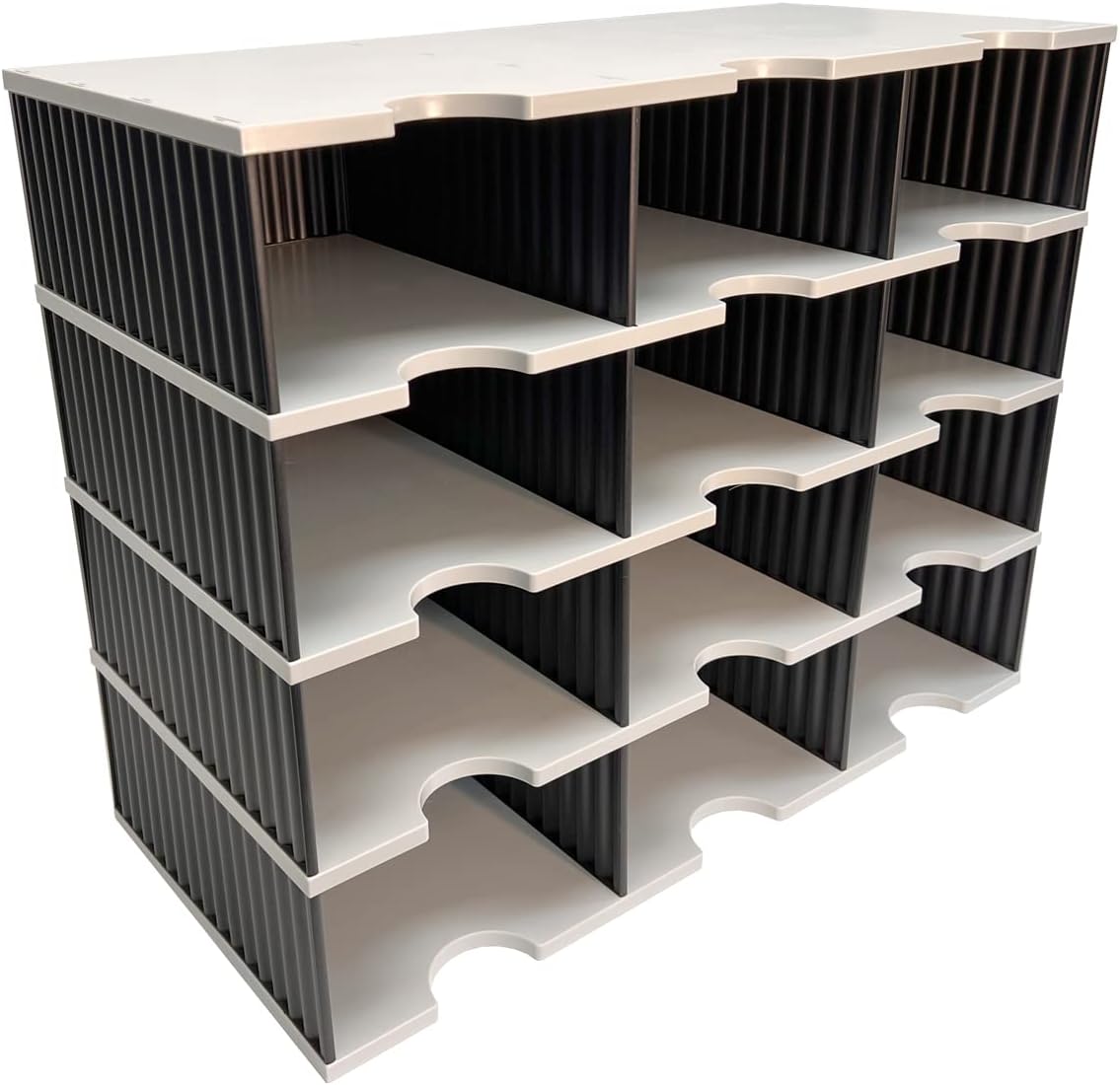 Ultimate Office TierDrop Jumbo 12-Compartment High-Wall Sorter - Sorts Documents, Forms & Mail - Durable Construction Features Expandable, Modular, No-Tool Assembly Design