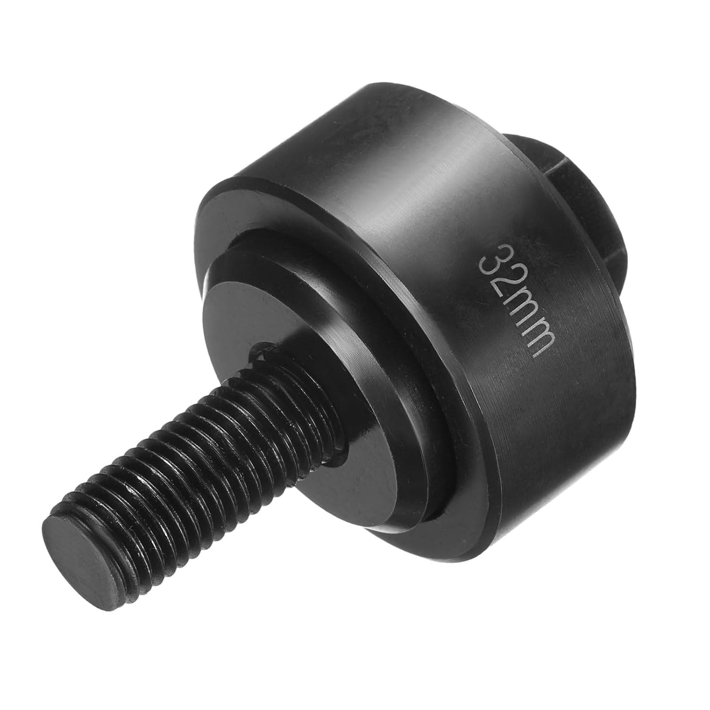 HARFINGTON Sheet Metal Punch Hole Punch 32mm Bearing Steel Precise Cutting Manual Knockout Kit with External Hex Shank for Metal Steel Plate Sink Stainless Steel, Black