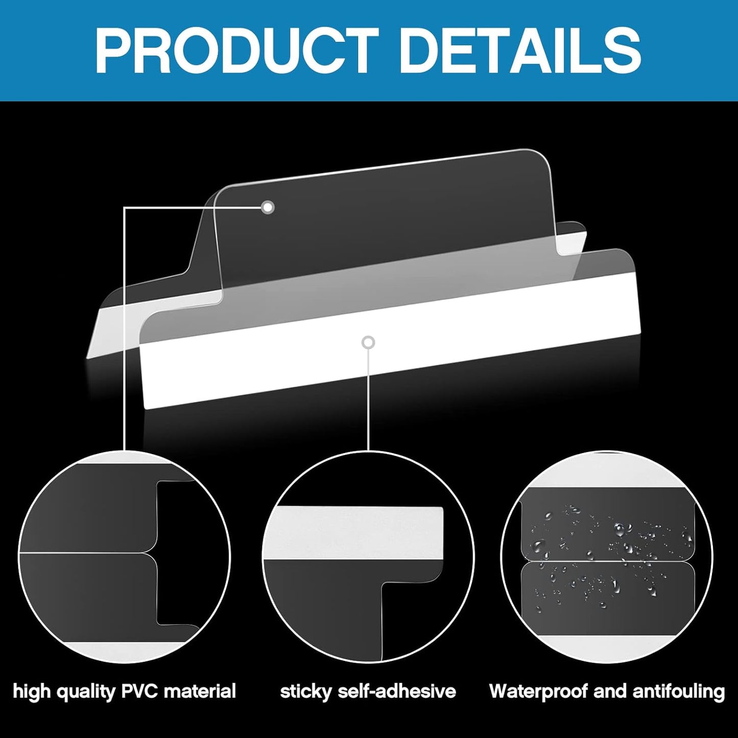 2 Inch Insertable Self-Adhesive Tabs with Printable Inserts with File Folder Labels Sticky Plastic Index Clear Divider Stick on File Self Adhesive for Book Page(25 Pieces)