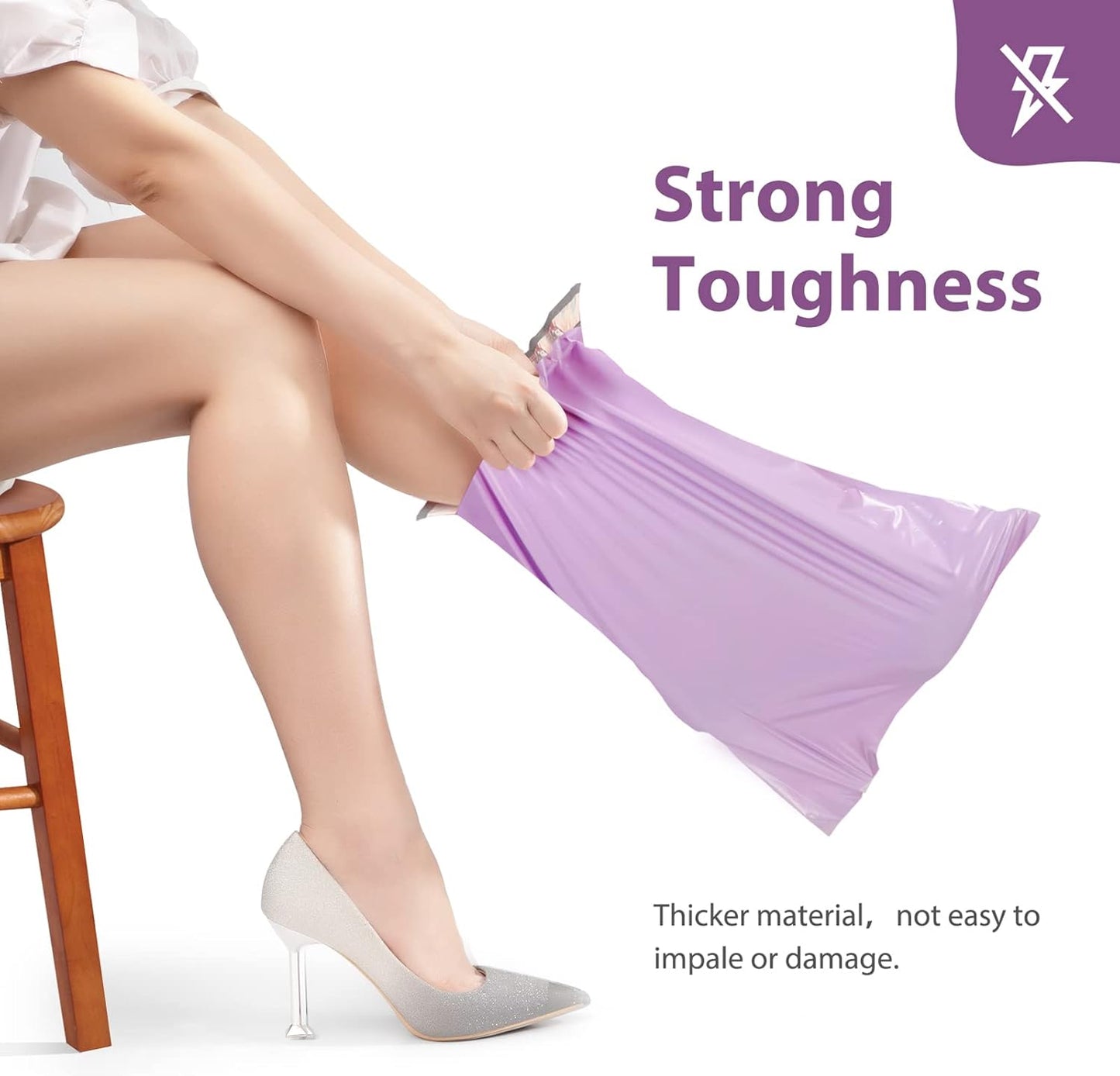 Fuxury Large Poly Mailers 19x24 Inch 50 Pcs, Waterproof Shipping Bags for Clothing, Strong Adhesive Shipping Envelopes for Small Business Suppliers, Self Seal Mailers Poly Bags Mailing Bags Purple