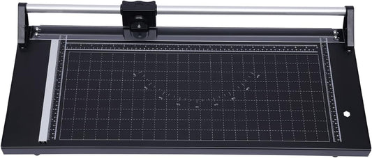 Rotary Paper Trimmer - Precision Cutting Tool with Self-Sharpening Blade for Photo Paper/Cardstock/Film, Heavy-Duty Craft Cutter for Scrapbooking & Office Use, Non-Slip Base & Angle Guide (24 inches)