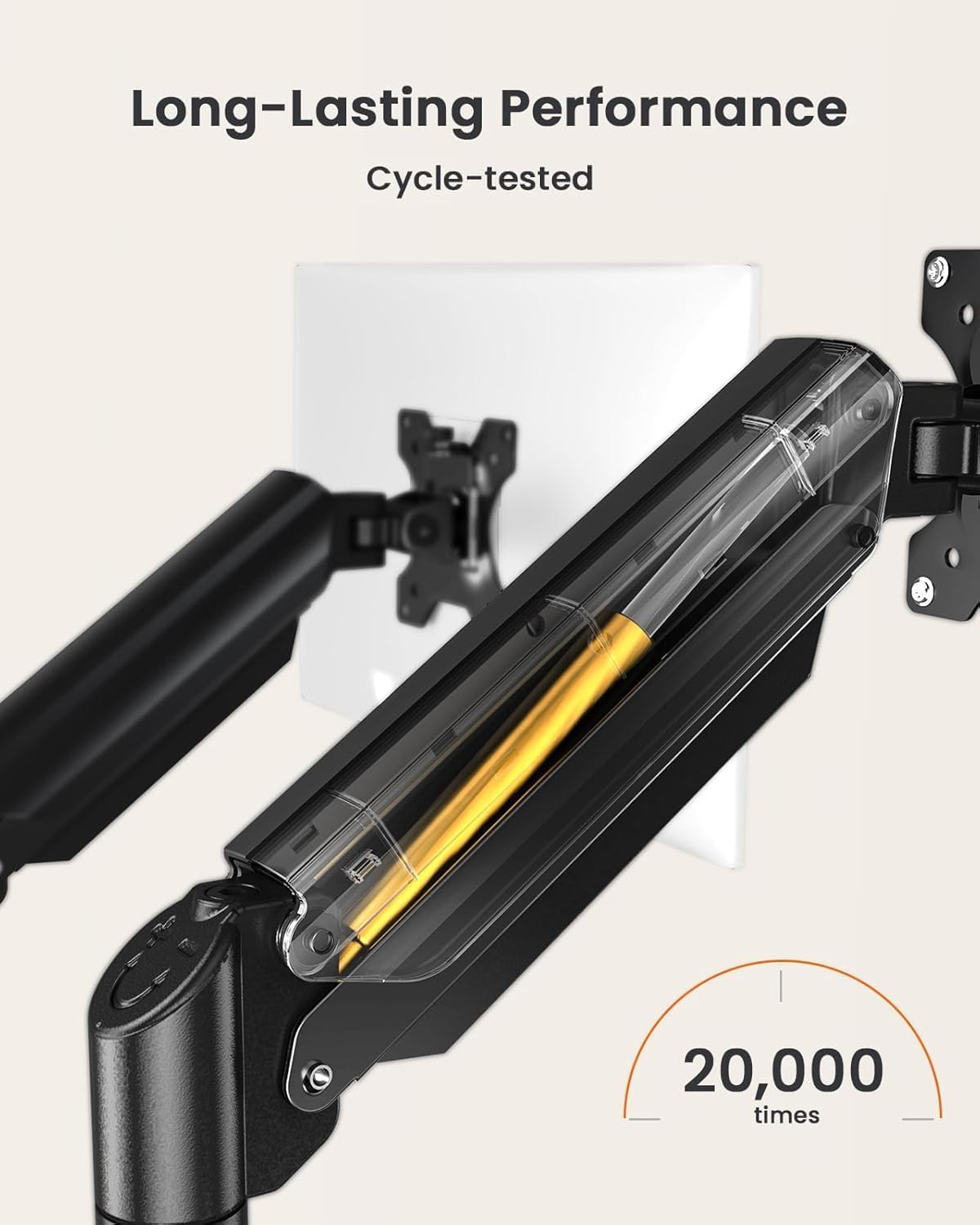 ErGear Dual Monitor Stand up to 32 inches Screen, Load-Bearing Max 22 lbs Each Arm, Adjustable Dual Monitor Mount, Sturdy Steel vesa Monitor Mount with Stable VESA 75x75 100x100mm