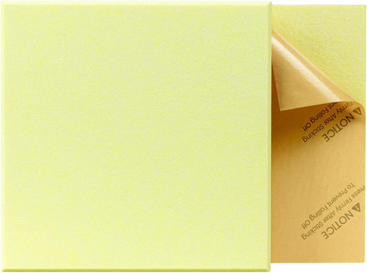 22 Pack Self-Adhesive Acoustic Panels, 12" X 12" X 0.4" High-Density Sound Proof Foam Panels for Walls, Soundproof Wall Panels for Home & Office (Light Yellow)