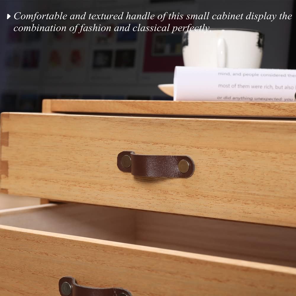 Wooden Desk Organizer with 2 Drawers - Desktop Storage Drawers for Office Supplies File Paper Storage - Wood Chest/Small Cabinets for Jewelry Dresser Kitchen Counter (FAX2C-LT）