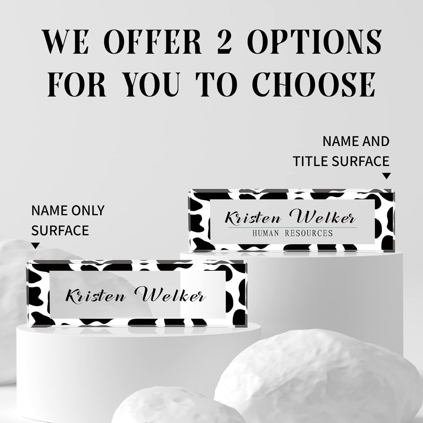 Gowelly Office Desk Name Plate Personalized |Custom Name Plates for Desk| Custom Employee Appreciation Gifts | Office Gifts for Women, Boss, Employee, Teacher, Social Worker-4