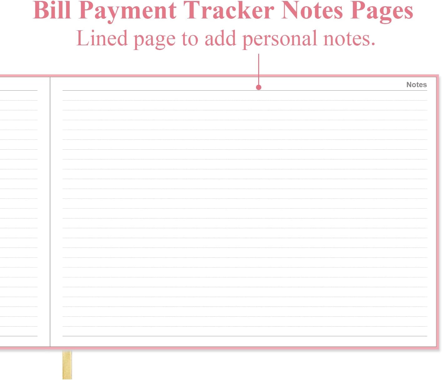 Bill Tracker Notebook - Monthly Bill Organizer & Planner for Personal Budgeting Financial, Payments Checklist Organizer, 7" x 10", Pink