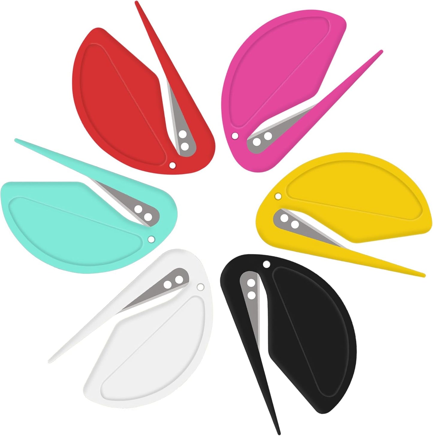 6 Pack Letter Opener Envelope Slitter – Envelope Opener for Women Men,Office Worker,Graduate Students,Home,Office,Postal.Mail Opener with Safety Concealed Sharp Blade Neatly Opened Without Damage