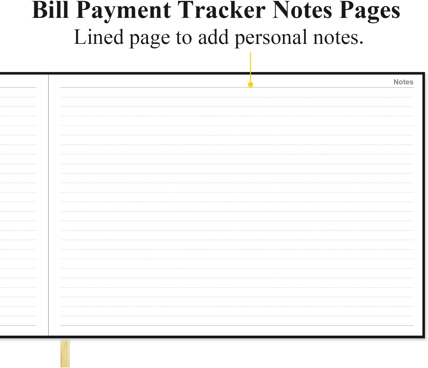 Bill Tracker Notebook - Monthly Bill Organizer & Planner for Personal Budgeting Financial, Payments Checklist Organizer, 7" x 10", Black