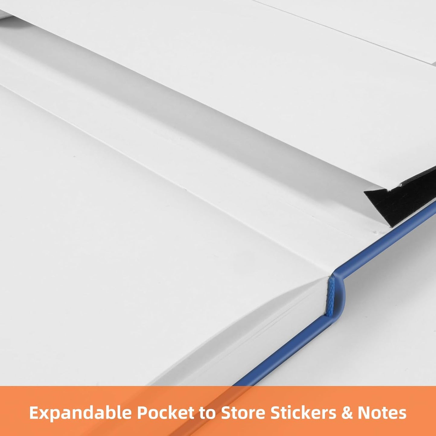 BOSSAND College Ruled Notebooks, 6 Pack A5 Lined Journal Notebooks, 200 Pages 100 GSM Thick Paper, Hardcover, 8.25 inches x 5.75 inches, Navy Blue