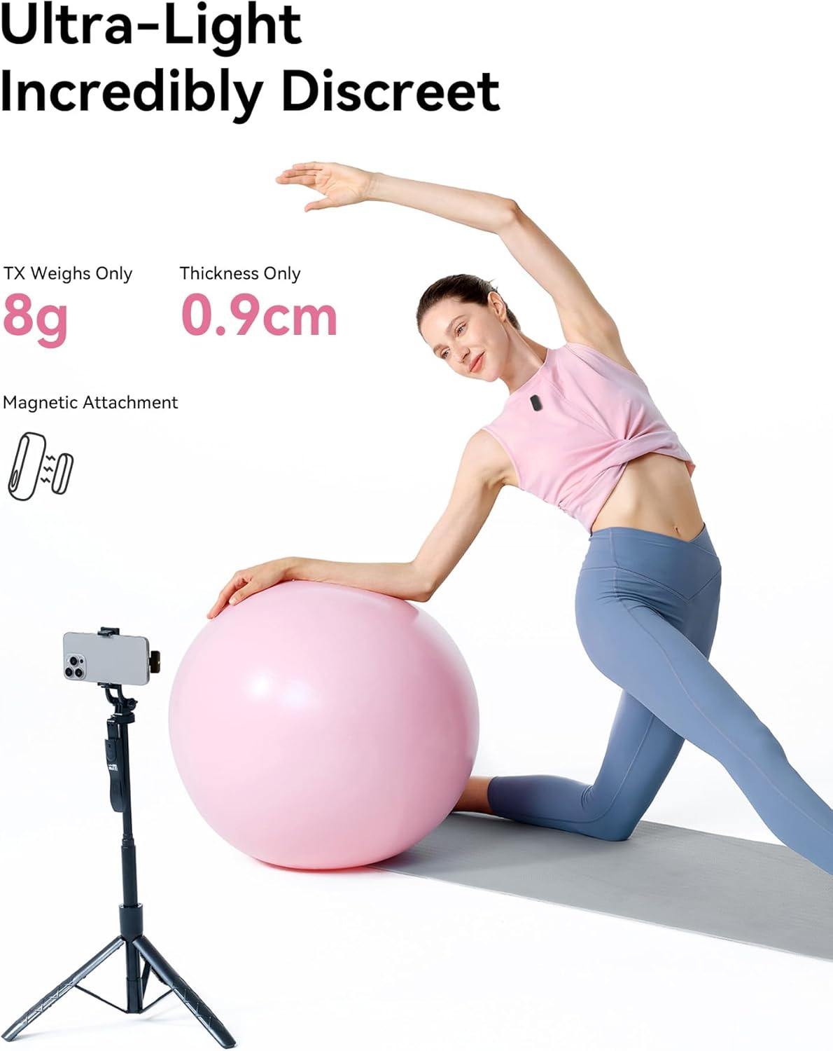 Hollyland Lark A1 Wireless Microphone for iPhone 15/16 & Android, 48kHz/24-bit, 3-Level Intelligent Noise Cancel, Magnetic Mini Microphone for YouTube, Podcast, Vlogging (Black, 2TX + USB-C RX)