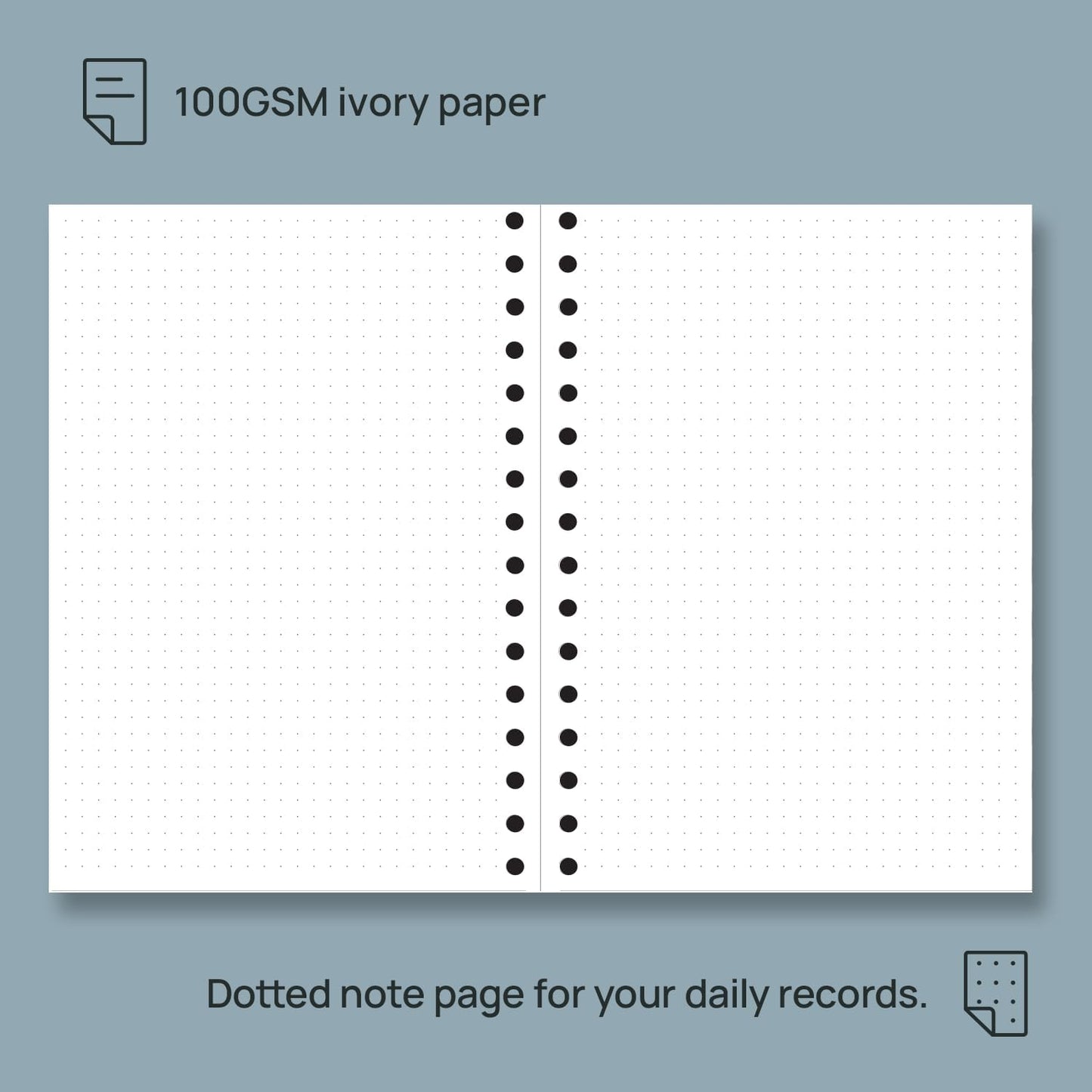 POPRUN Monthly Planner 2026-2027 Spiral Hardcover (6.25'' x 8.5''), 18 Months Calendar (Jan.2026-Jun.2027) - 2 Pages per Month with Dotted Note Pages, Sunday Start, Laminated Tab - Midnight Green