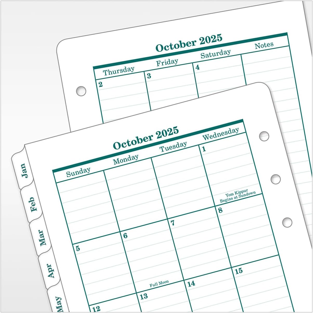FranklinCovey - Original Two Page Per Day Ring-Bound Planner (Pocket, Oct 2025 - Sep 2026)
