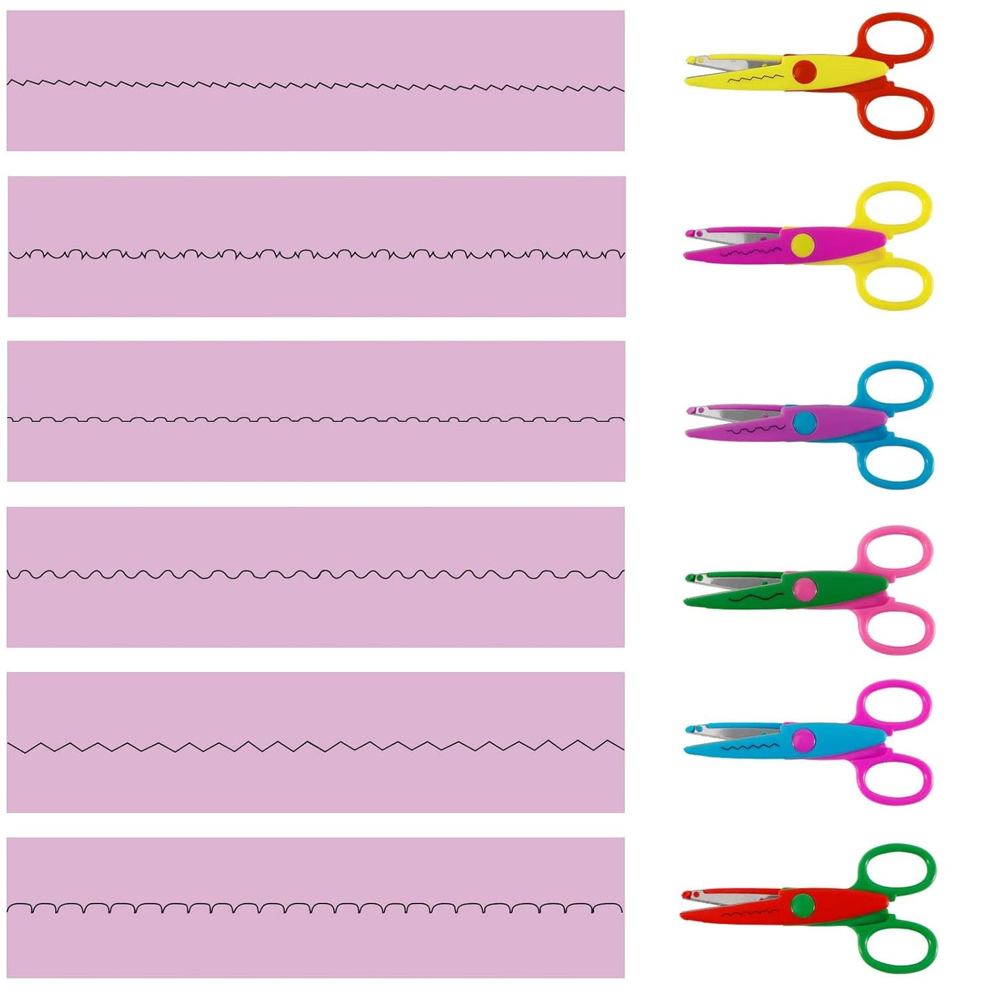 Hole Punch and Craft Scissor Set of 9, 6pcs Creative Scissors Decorative Edge Set and 3pcs Circle Paper Punches for Kids Adults, Best for Fun Crafts DIY School Work