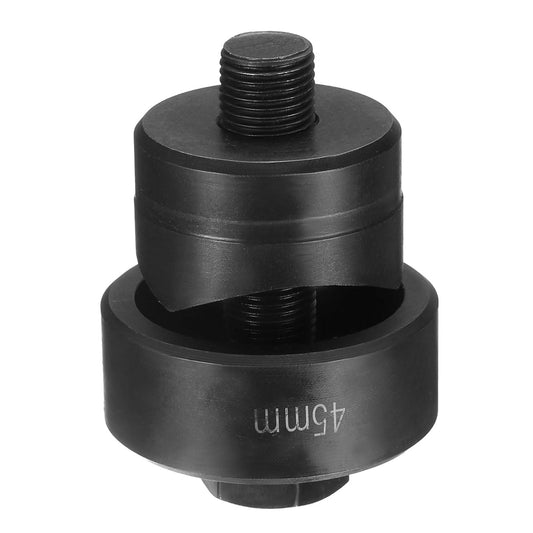 HARFINGTON Sheet Metal Punch Hole Punch 45mm Bearing Steel Precise Cutting Manual Knockout Kit with External Hex Shank for Metal Steel Plate Sink Stainless Steel, Black