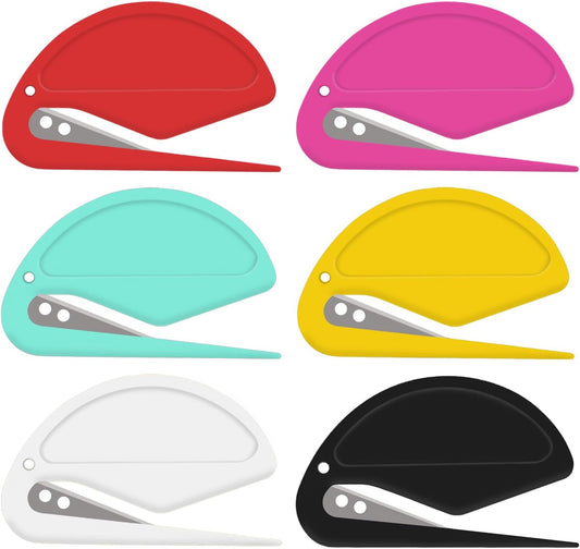6 Pack Letter Opener Envelope Slitter – Envelope Opener for Women Men,Office Worker,Graduate Students,Home,Office,Postal.Mail Opener with Safety Concealed Sharp Blade Neatly Opened Without Damage