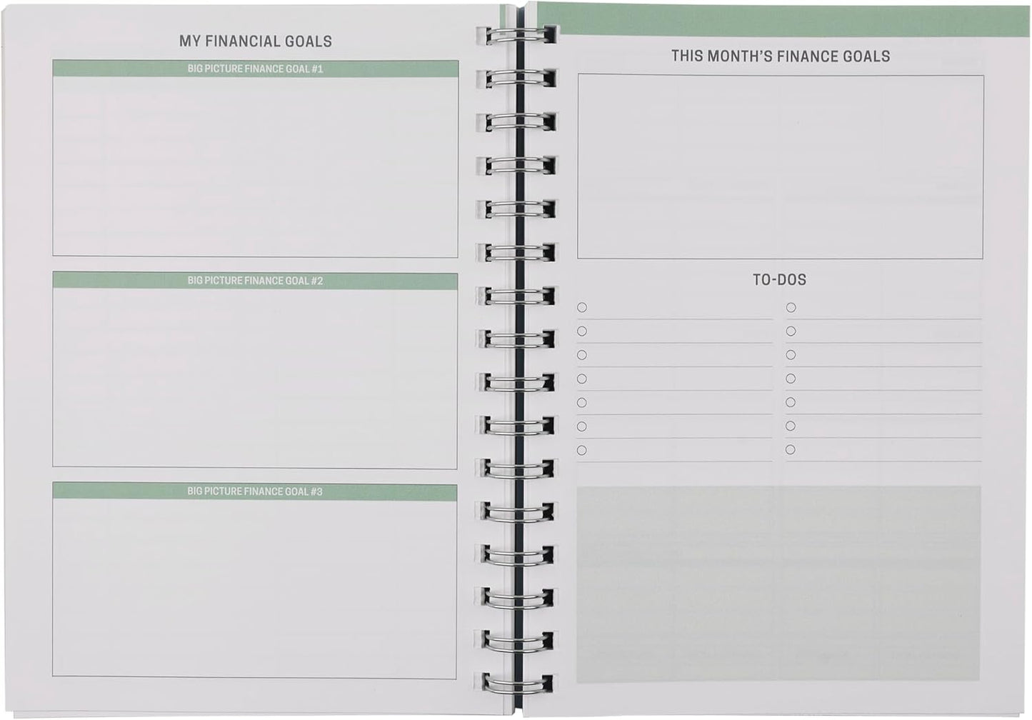 Erin Condren Inspired by Erin Condren Budget Planner, 12-Month Undated Spiral Financial Planner, Compact A5 Monthly & Weekly Budget Tracker with Layers Cover