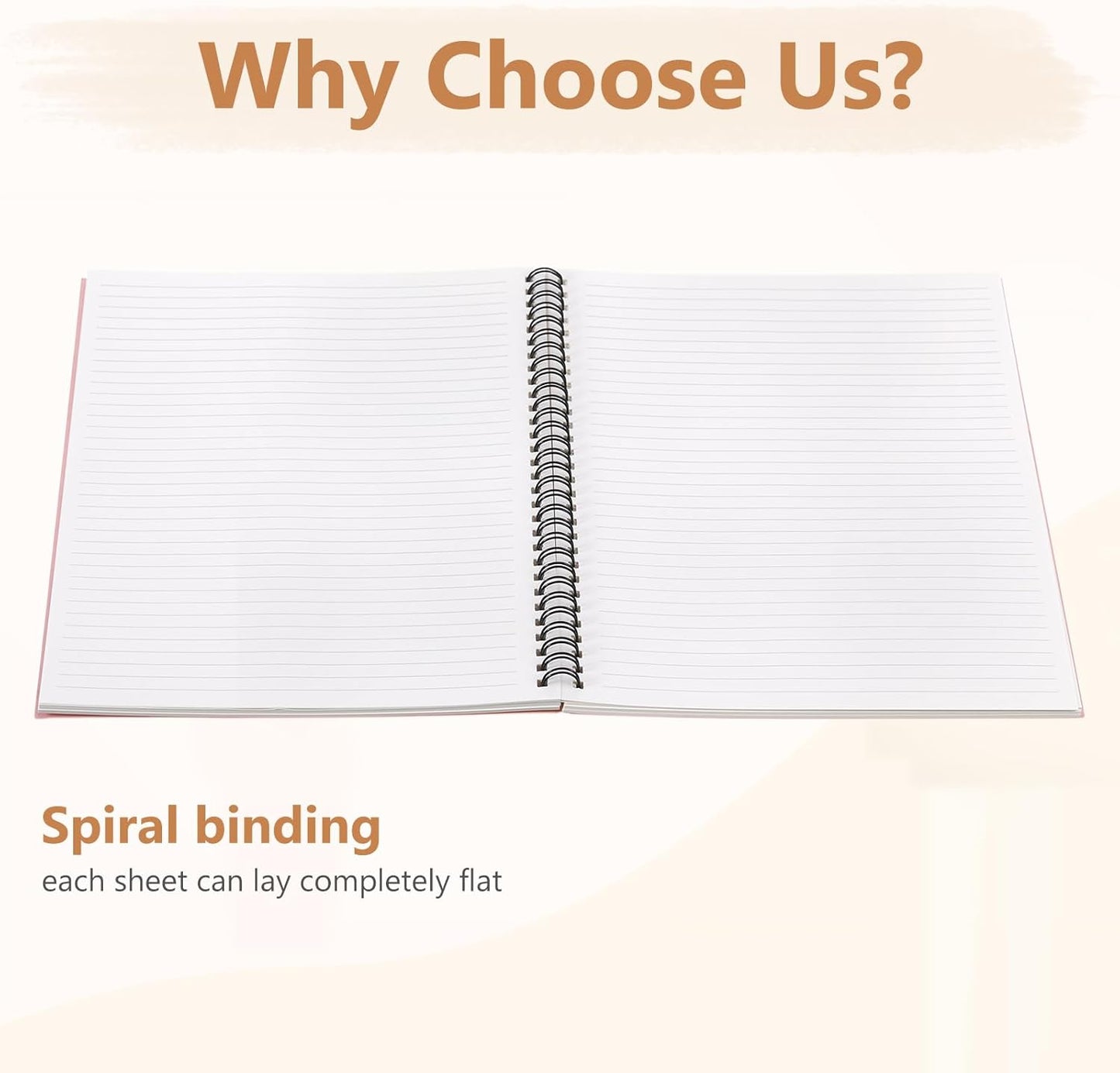 Fuutreo 12 Pcs Spiral Notebook for Work A5 8.3 x 5.7 Inch College Ruled Spiral Journal Notebook Kraft Cover Ruled Paper, 12 Color, 60 Sheets, 120 Pages for Office School(Earthy Color)