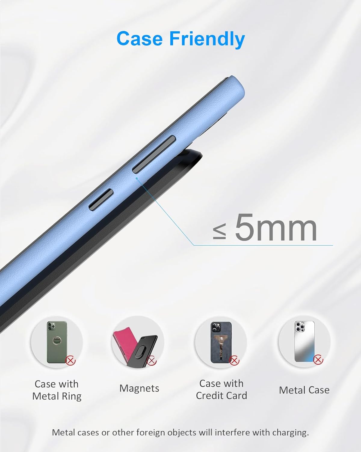 Wireless Charger Stand [2 Pack] - NANAMI 10W Qi-Certified Fast Wireless Charging Stand for Apple iPhone 17/17 Air/16/15/14/13/12 Pro,Desk Phone Charger Dock for Samsung Galaxy S24/S23/S22/S21, Pixel 6