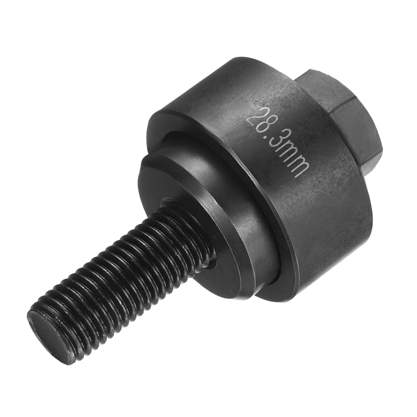 HARFINGTON Sheet Metal Punch Hole Punch 28.3mm Bearing Steel Precise Cutting Manual Knockout Kit with External Hex Shank for Metal Steel Plate Sink Stainless Steel, Black