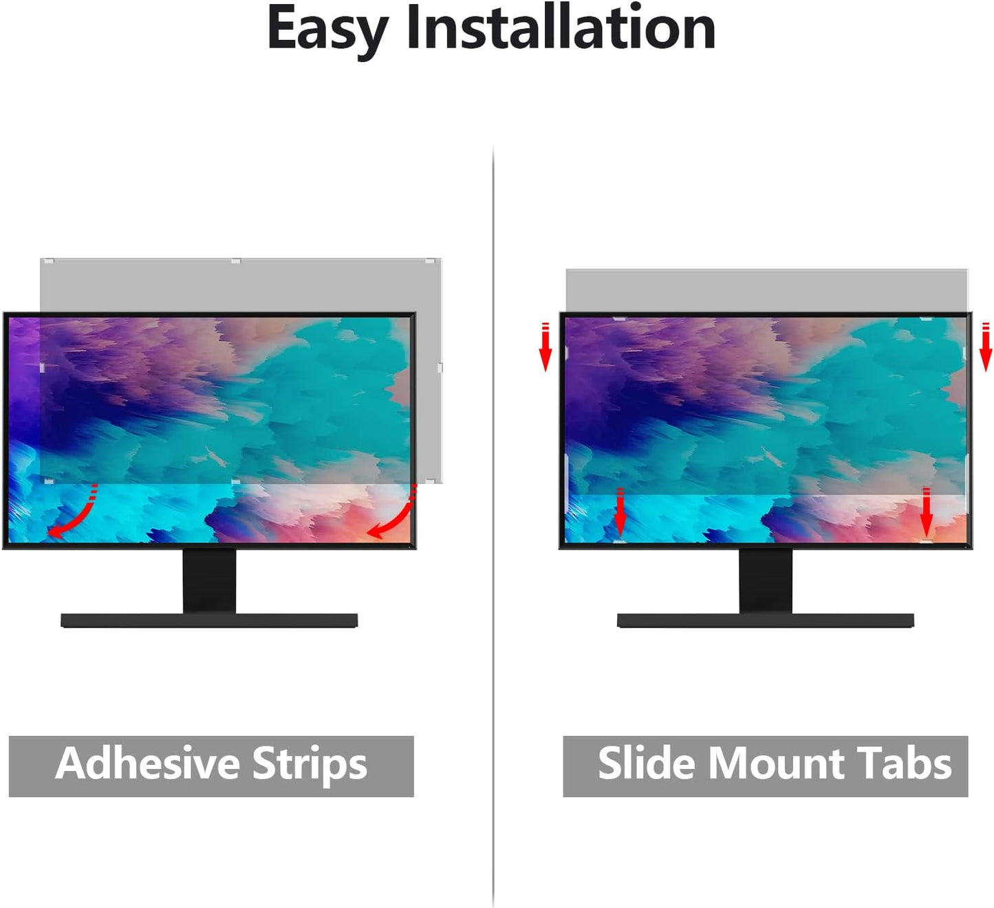 Computer Privacy Screen Protector 23 Inch with Hp Dell Acer Asus Samsung LG and More, Removable Security Shield Filter for 16:9 Aspect Ratio Monitor Like ViewSonic Sceptre AOC Koorui BenQ (23" Diagonal 16:9 1 Pack)
