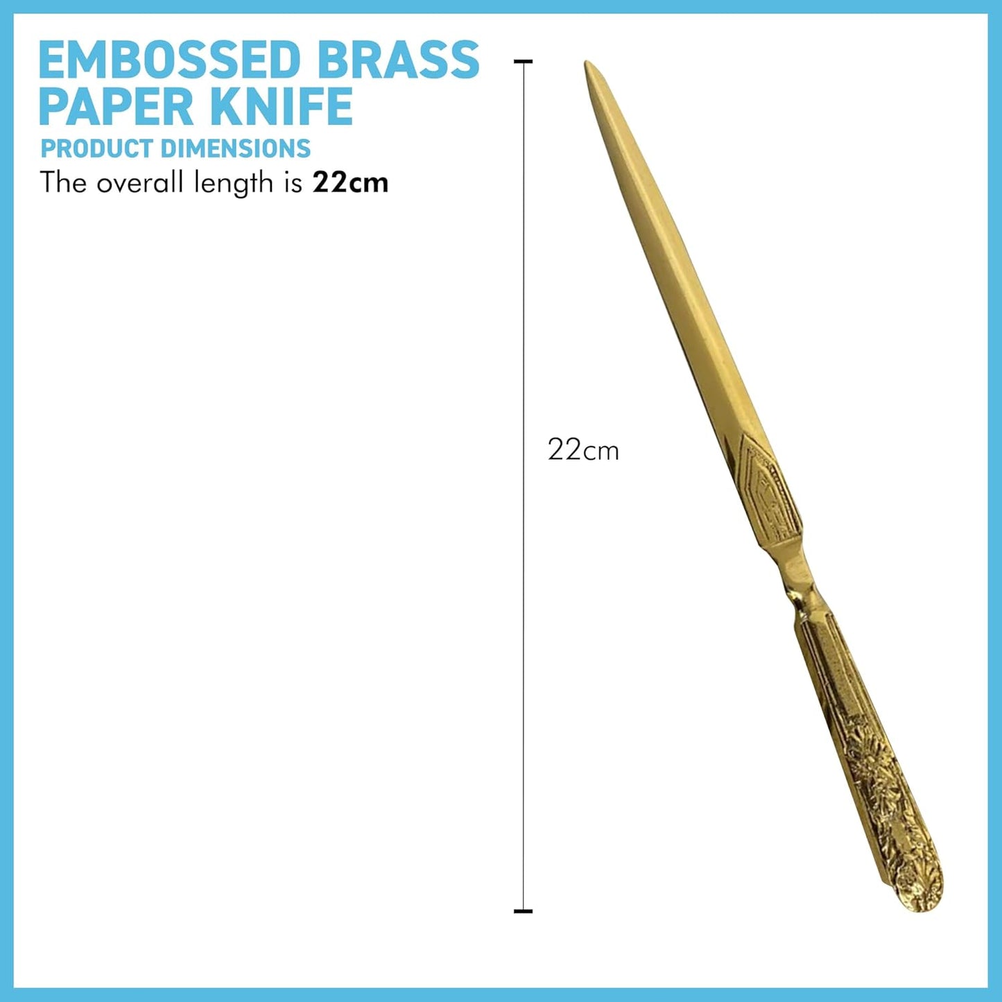 Embossed Brass Letter Opener