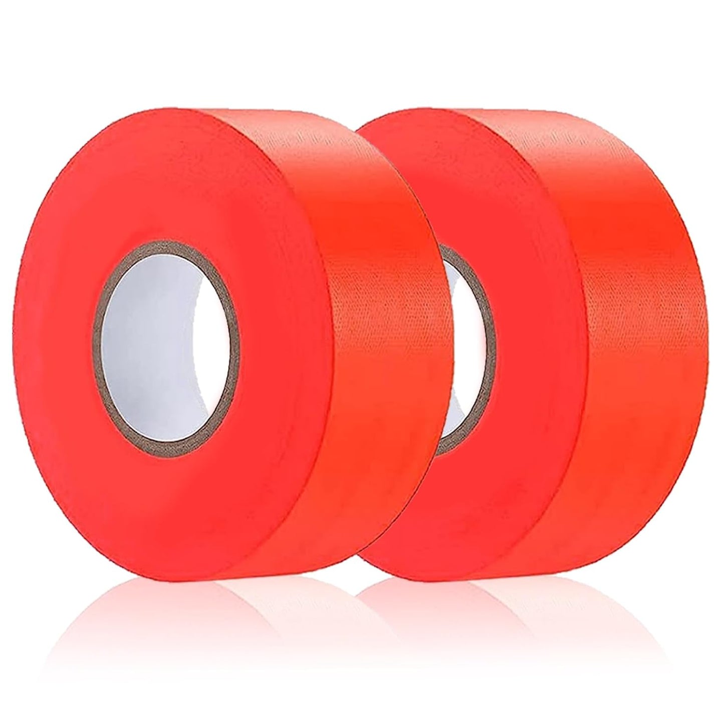 2 Pack Orange Flagging Tape, Non-Adhesive Plastic Ribbon Neon Marking Roll, 1"*400ft, Marking Tape for Tree Marking, Hunting, Boundaries and Hazardous Areas,Trail Marking