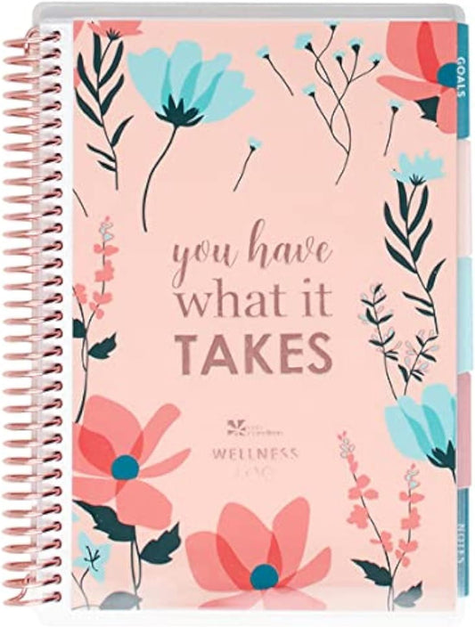 Erin Condren Coiled A5 Daily Wellness Planner, Features 160 Pages of Thick, Bleed Resistant 80 Pound Paper Boost Productivity, Durable, Pretty, Cute, Stylize